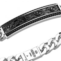 Bracciale Zancan Uomo Gotik in Argento Spinello EXB809 - EXB809